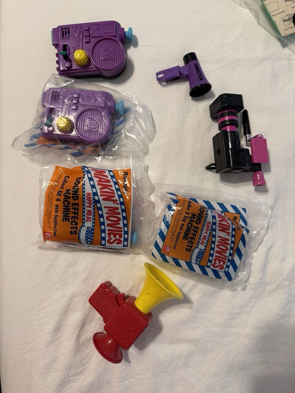 Vintage Movie Making Toy Lot – Sound Effects Machines + Director Megaphone + Cam